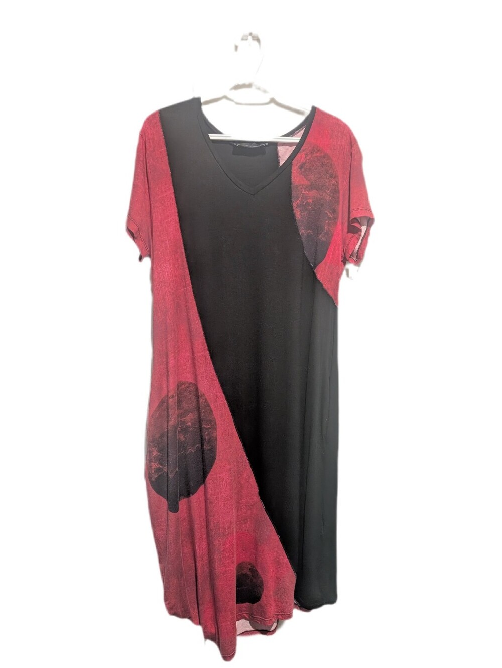Alembika Ozai N Ku -M- Punch Dress Red & Black Planetary Bubble Dress Pockets